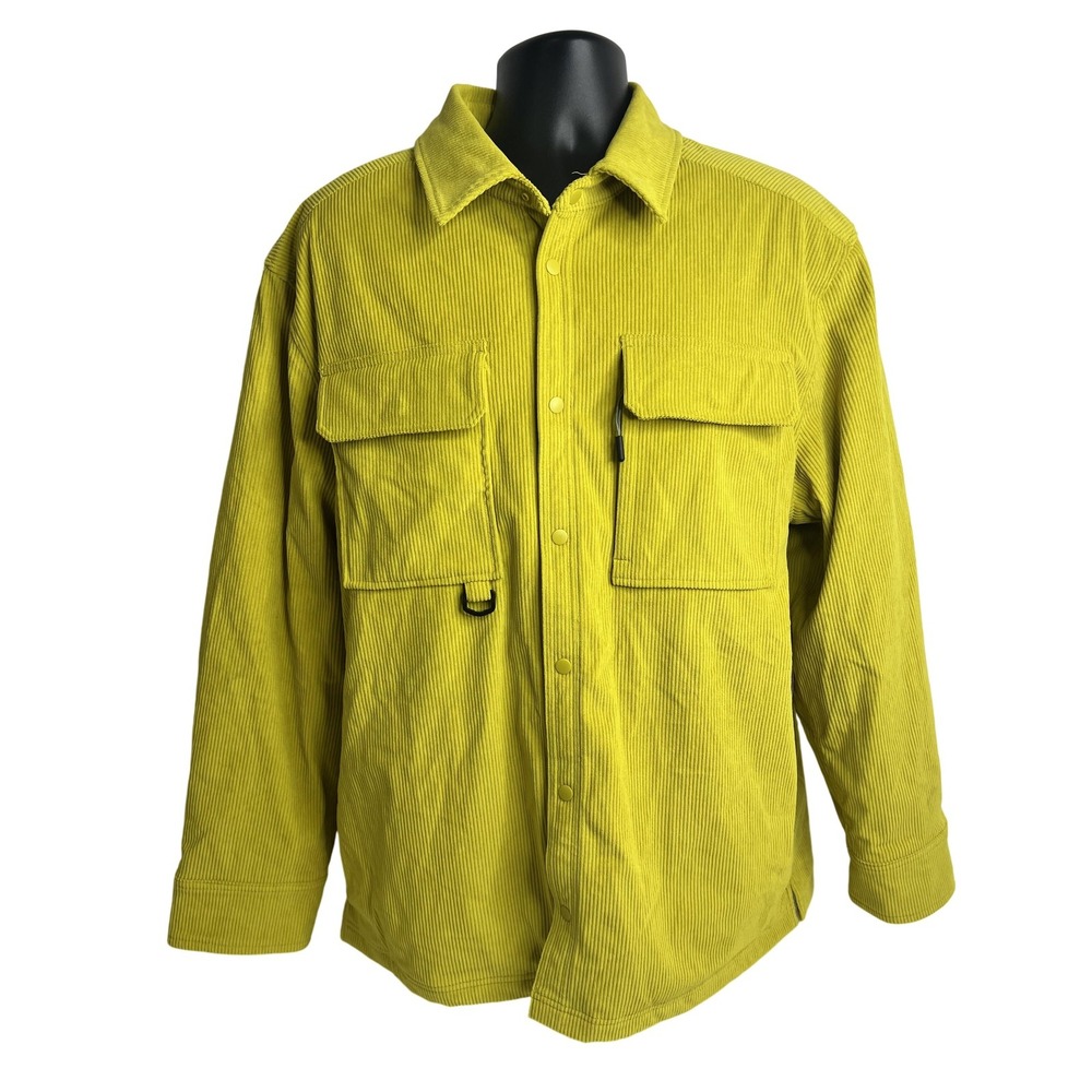 Bass Outdoor Shirt Jacket Mens Large Antique Moss Corduroy‎ Worker Quilted Lined